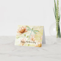 Flores rosadas y libélula 