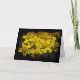Tarjeta Festiva Flores salvajes amarillas onduladas San Valentín