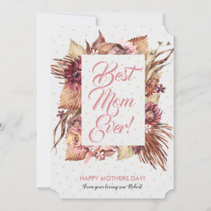 Tarjeta Festiva Flores y hojas de sabana