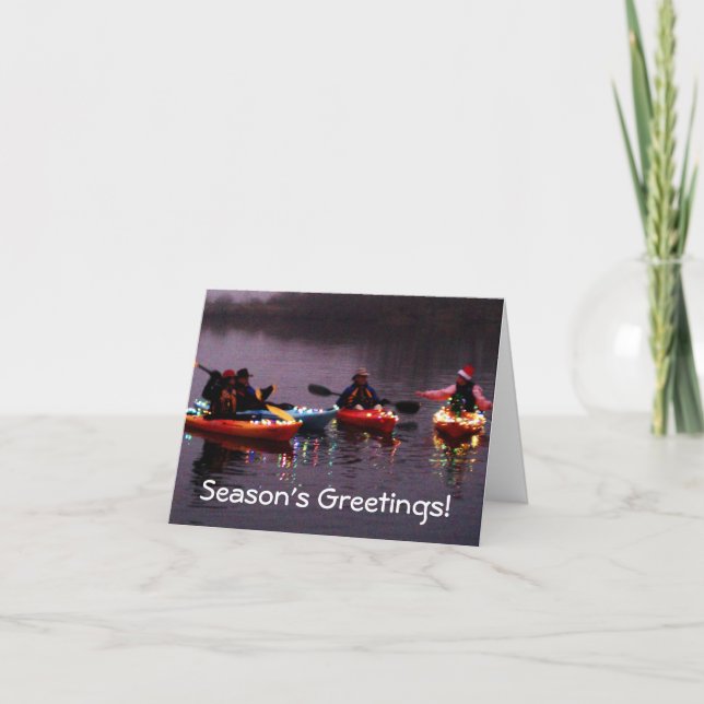 Tarjeta Festiva ¡Flotilla del kajak de luces! (Anverso)