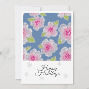 Tarjeta Festiva Flowance Elegance Happy Holidays Birthday Card