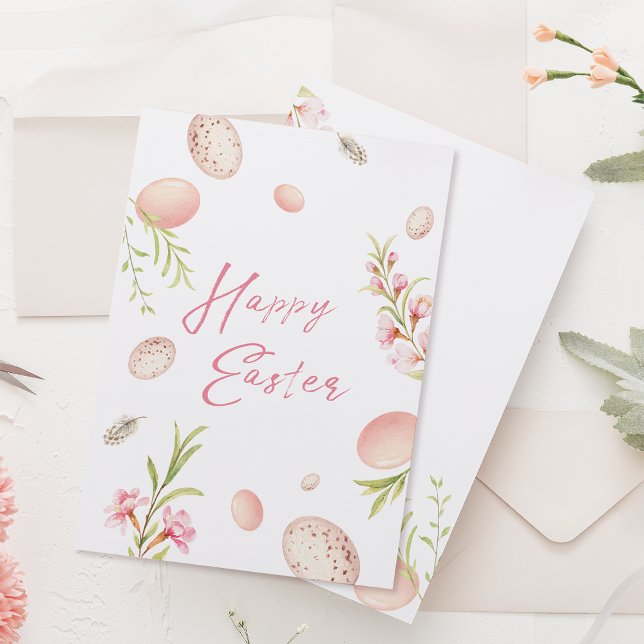 Tarjeta Festiva Flower And Eggs Easter Holiday Card (Subido por el creador)