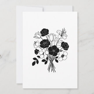 Tarjeta Festiva Flower bouquet Holiday Card