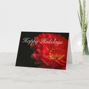 Tarjeta Festiva Flower Cactus Flower Happy Holidays