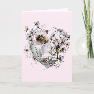 Tarjeta Festiva Flower Heart Valentine