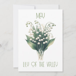 Tarjeta Festiva Flower May Lily Birthday