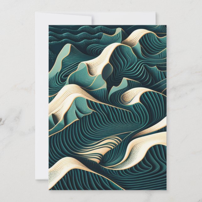 Tarjeta Festiva Flowing Harmony (Anverso)