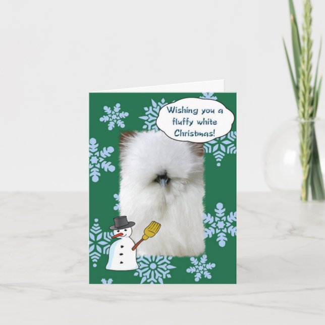 Tarjeta Festiva Fluffy White Navidades (Anverso)