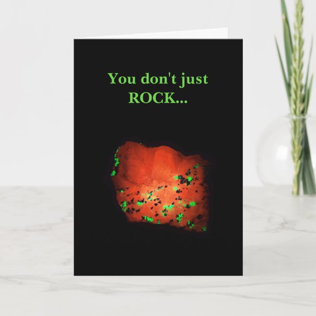 Tarjeta Festiva Fluorescent Rock under UV Light Greeting Card (Anverso)