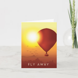 Tarjeta Festiva Fly Away cielo de globo aerostático