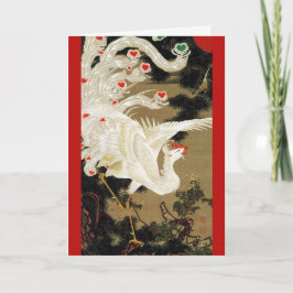 Tarjeta Festiva FLYING LOVE PHOENIX,Feathers,Hearts Valentine Day