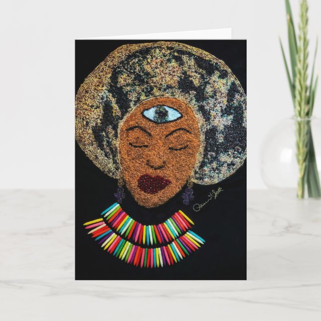 Tarjeta Festiva Folded Holiday Card - Nubian Series I* (Anverso)