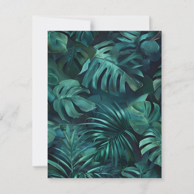 Tarjeta Festiva Foliage tropical (Anverso)