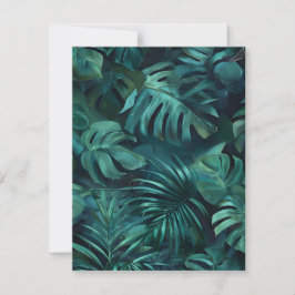 Tarjeta Festiva Foliage tropical