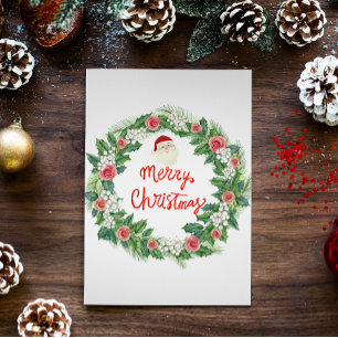 Tarjeta Festiva Foliage Wreath 1 Photo Navidades