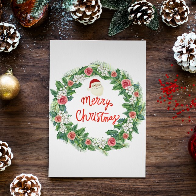 Tarjeta Festiva Foliage Wreath 1 Photo Navidades (Subido por el creador)