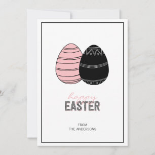 Tarjeta Festiva Folk Happy Easter Eggs Card