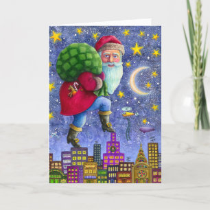 TARJETA FESTIVA FOLK ST. TUBOS DE NÍQUIDO EN LOS TECHOS CON BOLSA 