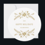 Tarjeta Festiva Follaje de invierno dorado<br><div class="desc">Toda la fotografía se muestra solo como muestra y no está a la venta. Este producto está destinado a ser comprado solo una vez que las fotos de muestra se reemplazan con sus propias imágenes.</div>