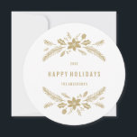 Tarjeta Festiva Follaje de invierno dorado<br><div class="desc">Toda la fotografía se muestra solo como muestra y no está a la venta. Este producto está destinado a ser comprado solo una vez que las fotos de muestra se reemplazan con sus propias imágenes.</div>