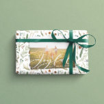 Tarjeta Festiva Follaje moderno mínimo 1 guión fotográfico elegant<br><div class="desc">Moderna escritura de follaje minimalista elegantemente elegante tarjeta de Navidades de vacaciones alegres. El eucalipto pintado a mano,  el follaje mínimo y la moderna corona rústica de mimbre le dan a esta tarjeta un ambiente lujoso. En verdes,  marrones y grises elegantes.</div>