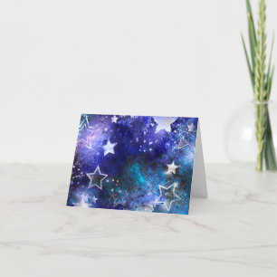 Tarjeta Festiva Fondo espacial con estrellas
