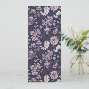 Tarjeta Festiva Fondo púrpura Gran Floral Patrón sin soldadura