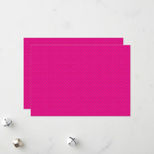 Tarjeta Festiva fondo rosa con puntos de polka blanco