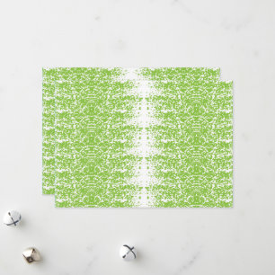 Tarjeta Festiva fondo verde y blanco con puntos pequeños