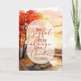 Tarjeta Festiva for Aunt Thanksgiving Autumn Foliage Custom