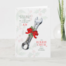 Tarjeta Festiva for Auto Mechanic Wrench Themed Business Cheer