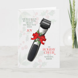 Tarjeta Festiva for the Barber Hair and Beard Trimmer Cheer