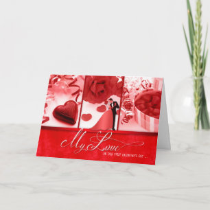 Tarjeta Festiva for Wife Romantic 1st Valentine's Day