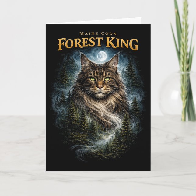 Tarjeta Festiva Forest King (Anverso)