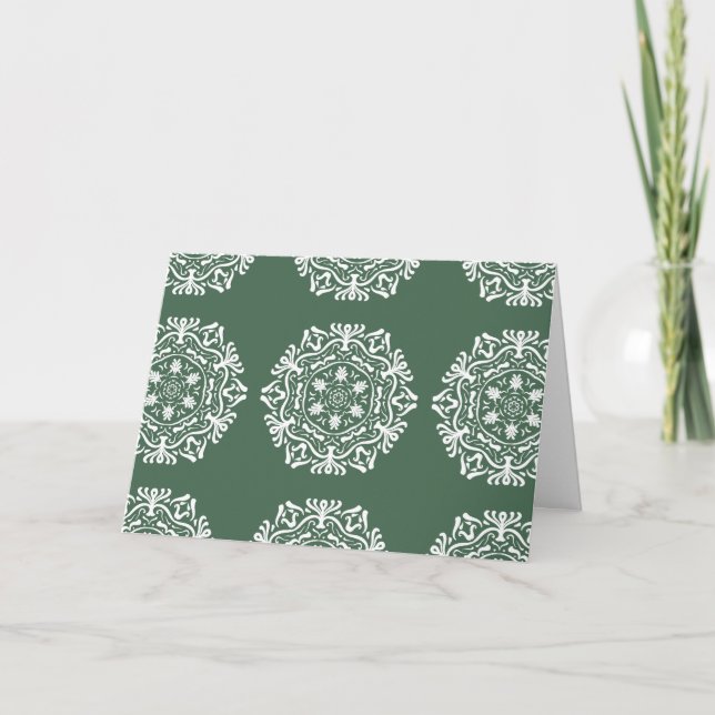 Tarjeta Festiva Forest Mandala (Anverso)