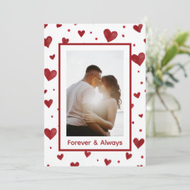 Tarjeta Festiva Forever & Always Valentine's Day Custom Card