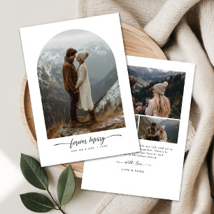 Tarjeta Festiva Forever Merry, Navidades de fotografía de montaña