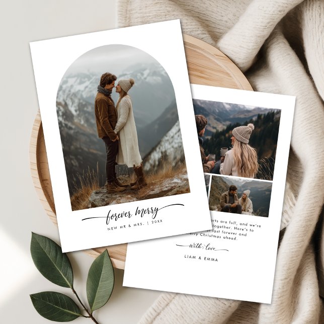 Tarjeta Festiva Forever Merry, Navidades de fotografía de montaña  (Subido por el creador)