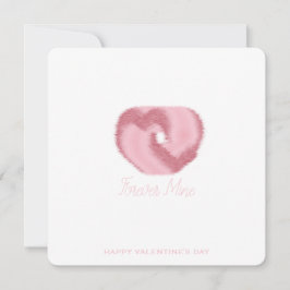 Tarjeta Festiva Forever Mine - Minimal Pink Valentine card