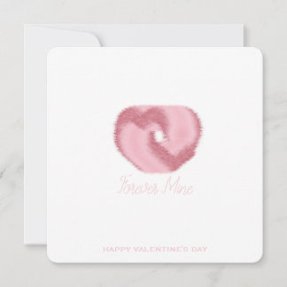 Tarjeta Festiva Forever Mine - Minimal Pink Valentine card