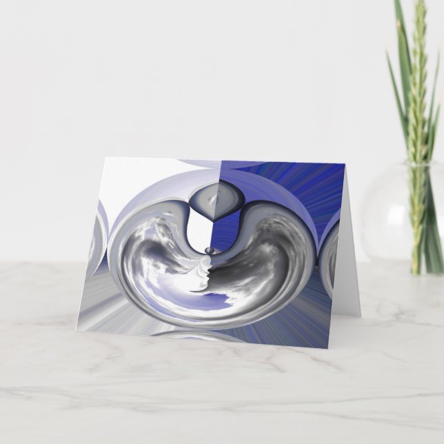 Tarjeta Festiva Formas de nube (Anverso)