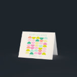 Tarjeta Festiva Formas geométricas pastel brillante rosa foto pers<br><div class="desc">Tarjeta de vacaciones de foto personalizada con formas geométricas rosadas y verdes lindas</div>