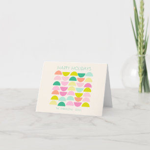 Tarjeta Festiva Formas geométricas pastel brillante rosa foto pers