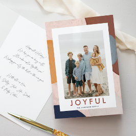 Tarjeta Festiva Formas pintadas con acuarela abstracta Foto boho