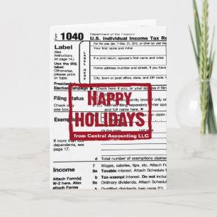 Tarjeta Festiva Formulario de impuesto sobre la renta de Felices F
