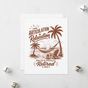 Tarjeta Festiva Formulario de Jubilación Articulación al Relajamie