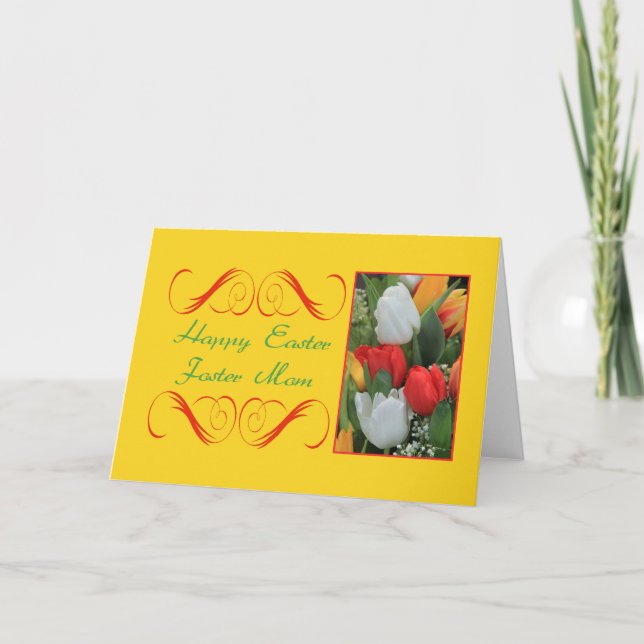 Tarjeta Festiva Foster Mom Happy Easter (Anverso)