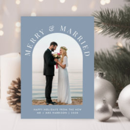 Tarjeta Festiva Foto casada con Navidades azules de Dusty Arch