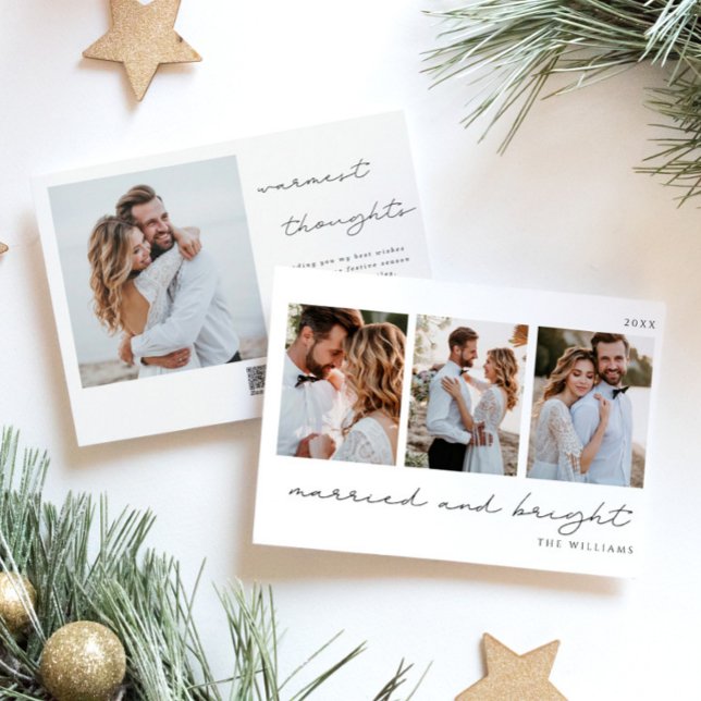 Tarjeta Festiva Foto casada y brillante recién casada (Subido por el creador)
