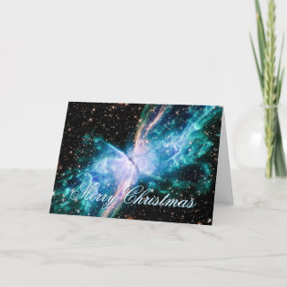 Tarjeta Festiva Foto Celestial Mariposa Nebulosa Acuática